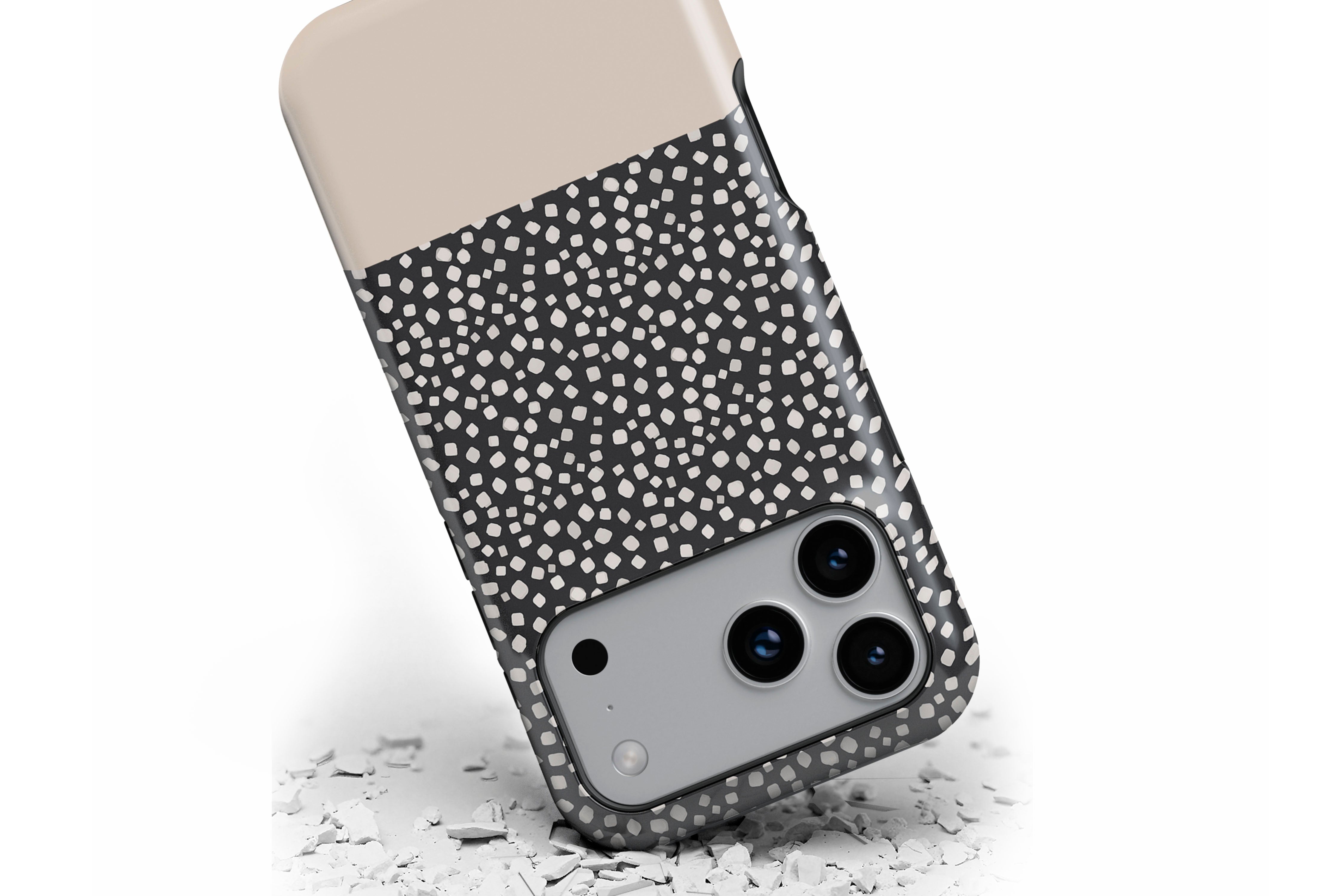 Front view of Black Spot magnetic tough case showing geometric design