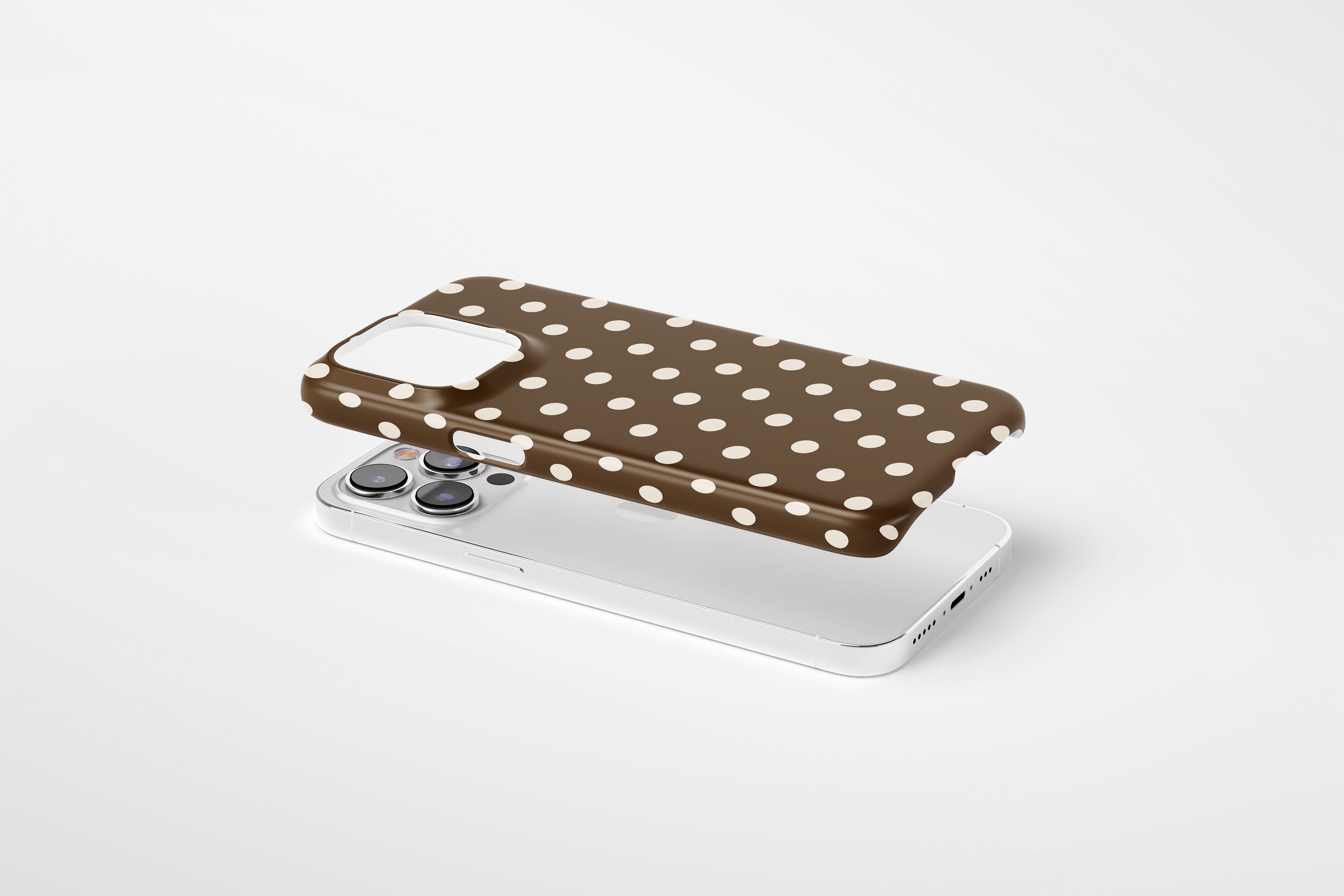 Side view of Chocolate Spot case showing an example of slim case