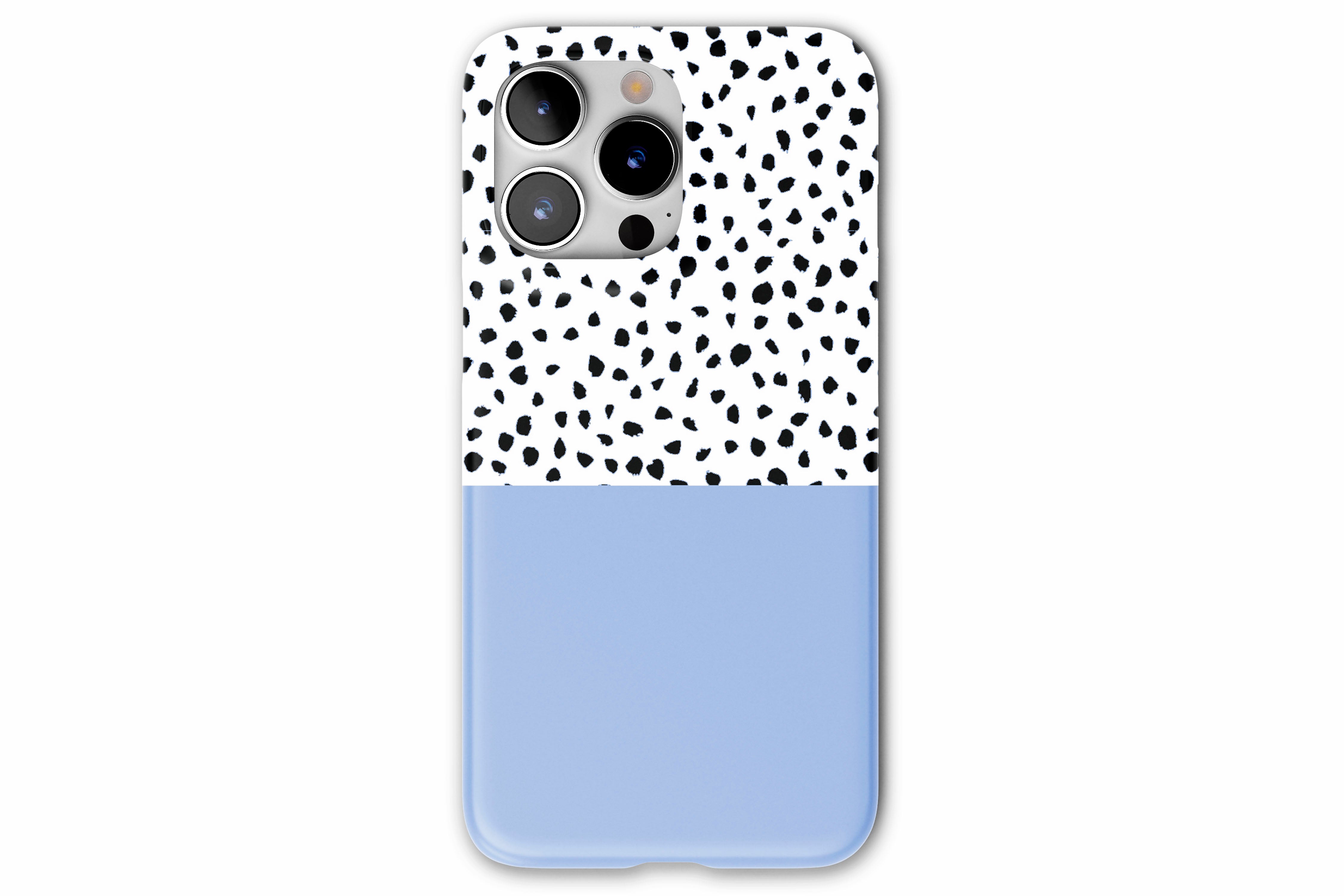 Front view of Geo Dots (Light Blue) case showing geometric dots print design