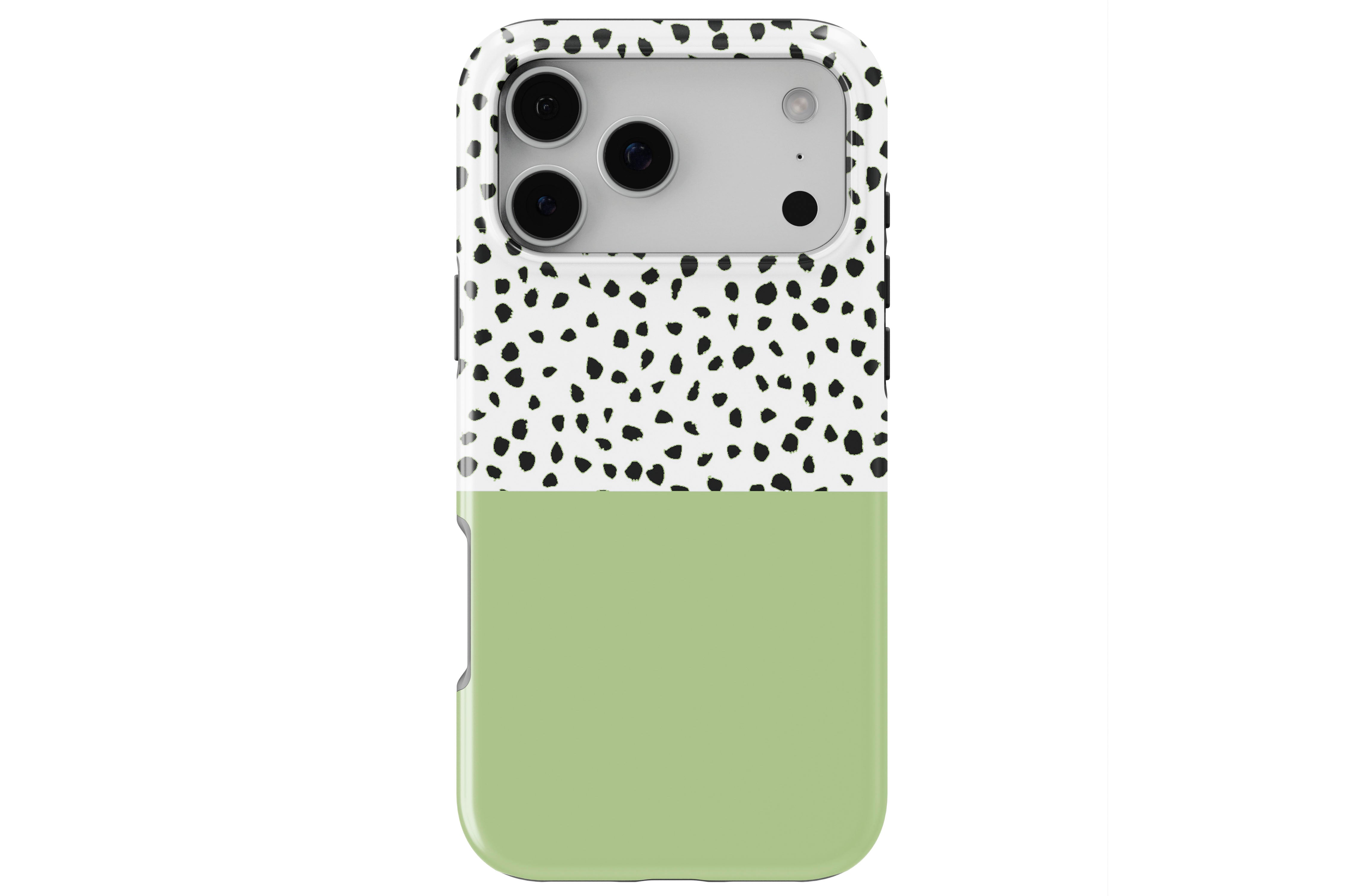 Geo Dots (Matcha) magnetic tough case for iPhone