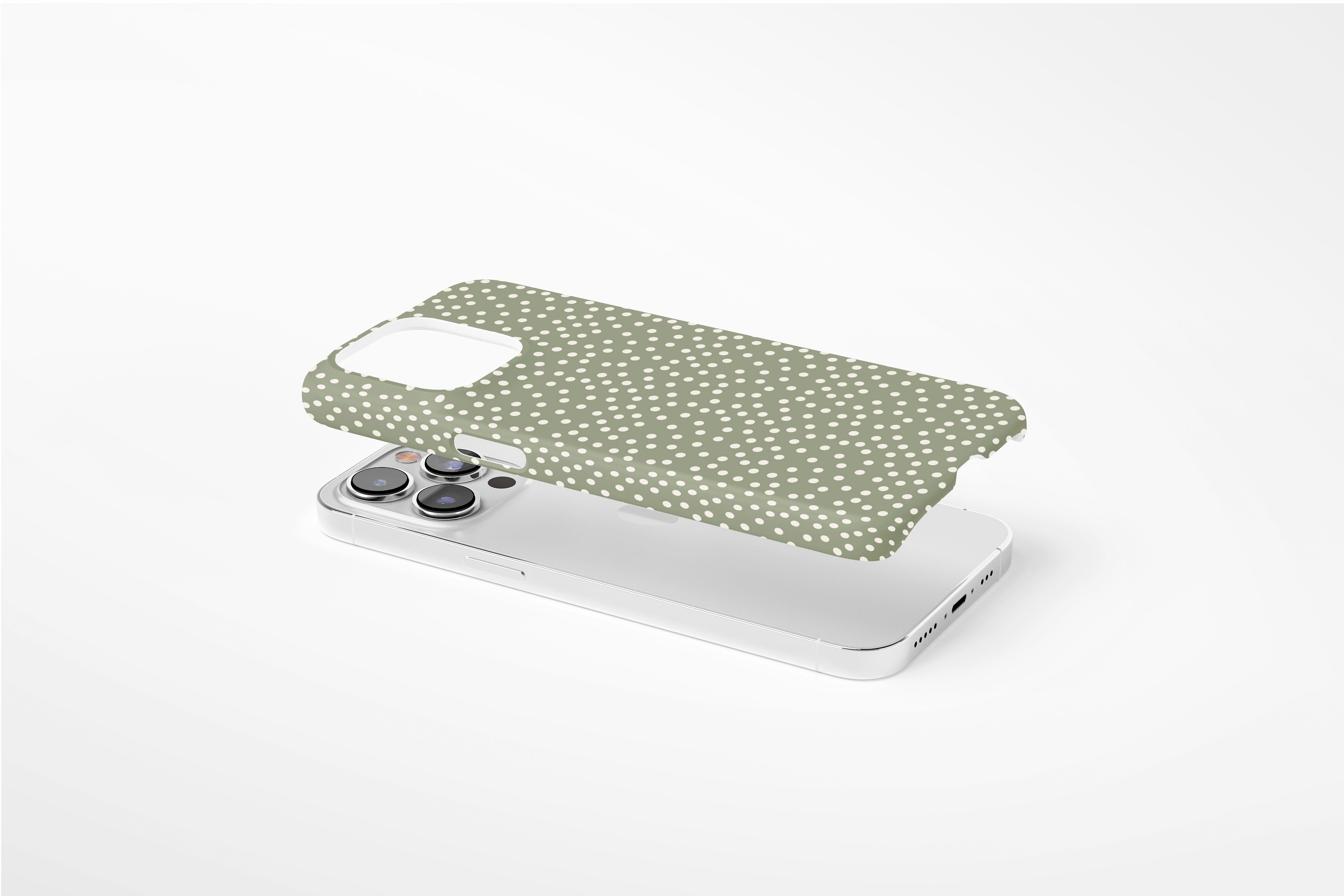 Side view of Green Dots case showing an example of slim case