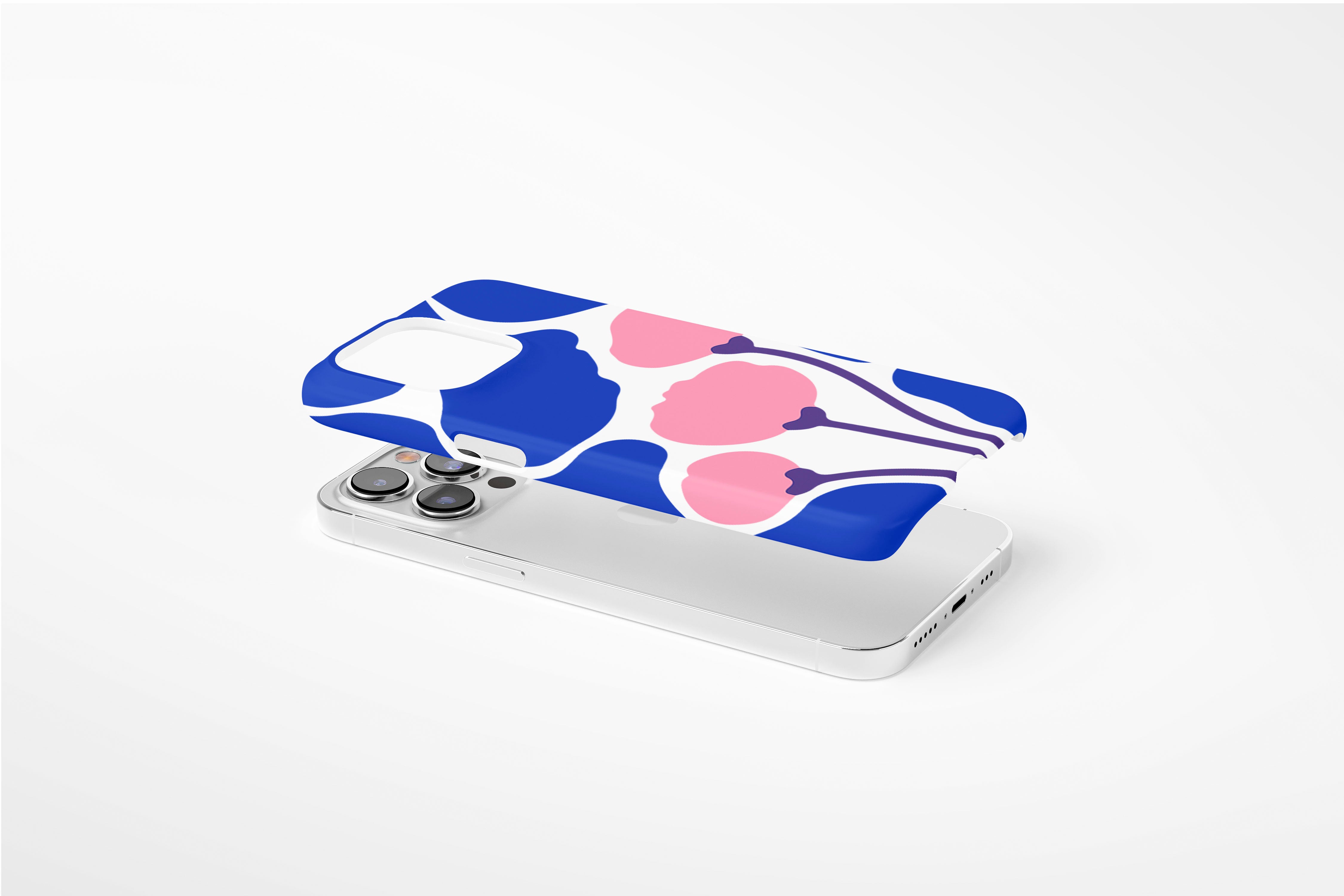 Side view of Poppy Art case showing an example of slim case