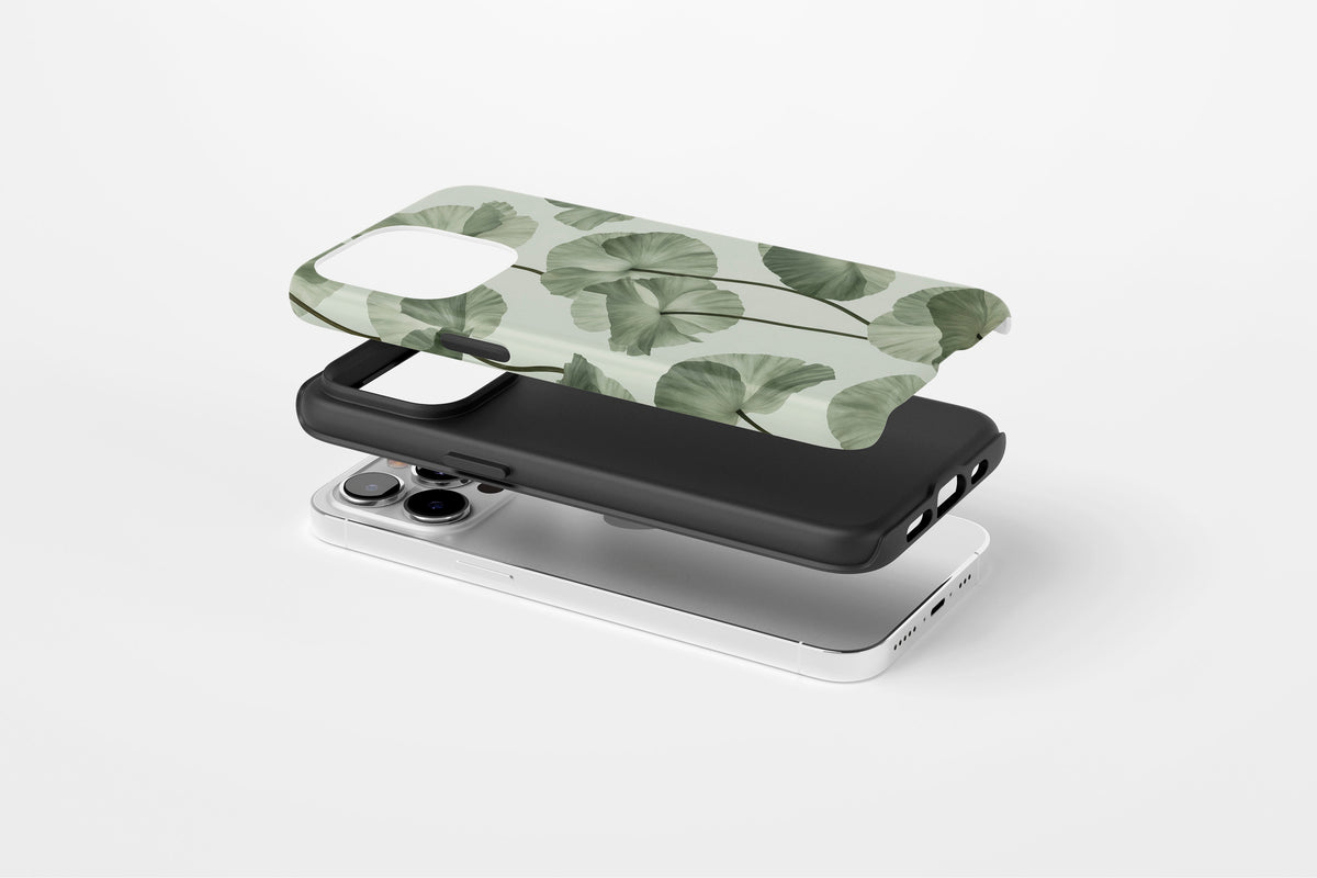 Sage Botanica Tough phone case showing protective case profile