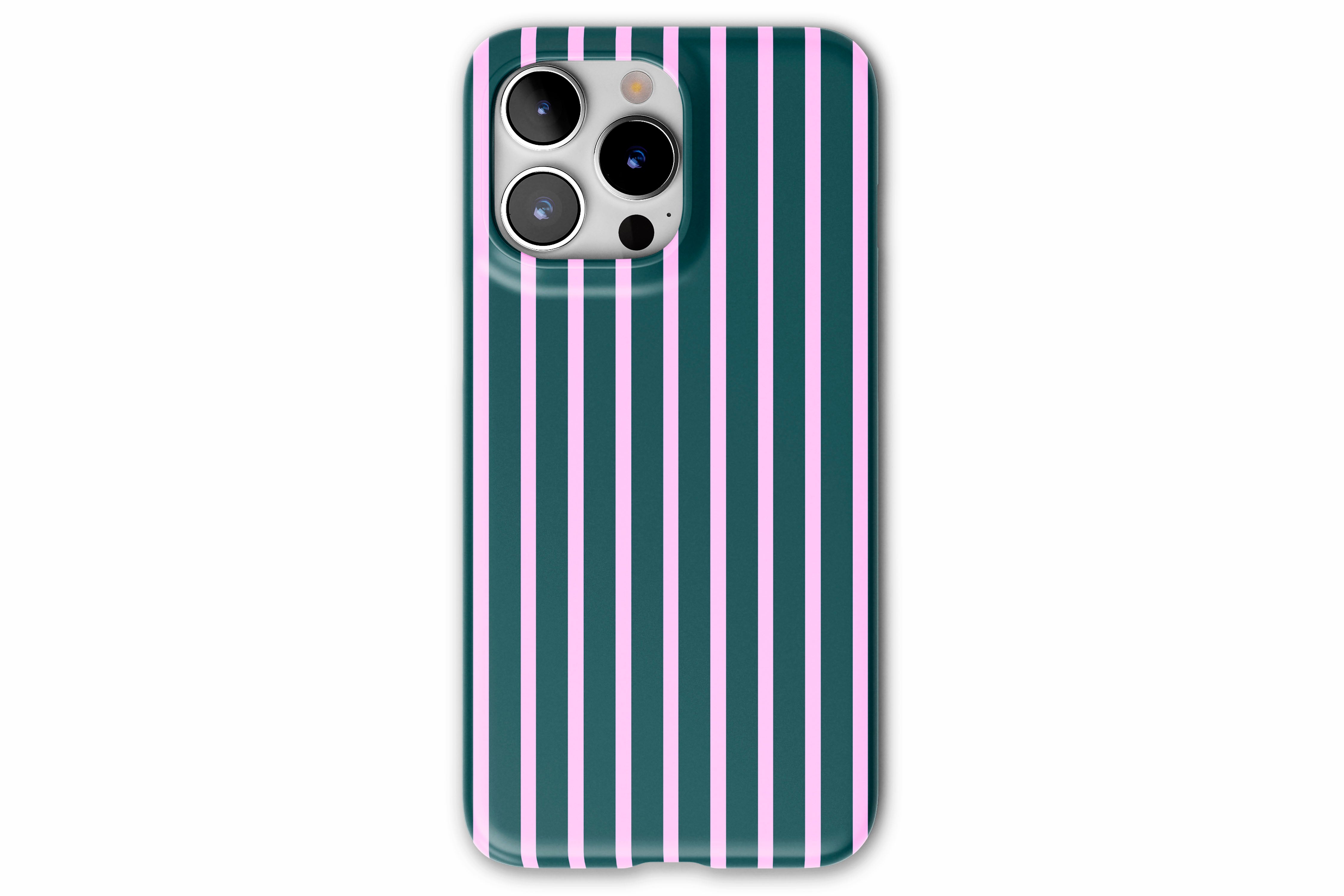 Front view of Stripes (Ivy) case showing stripe print design