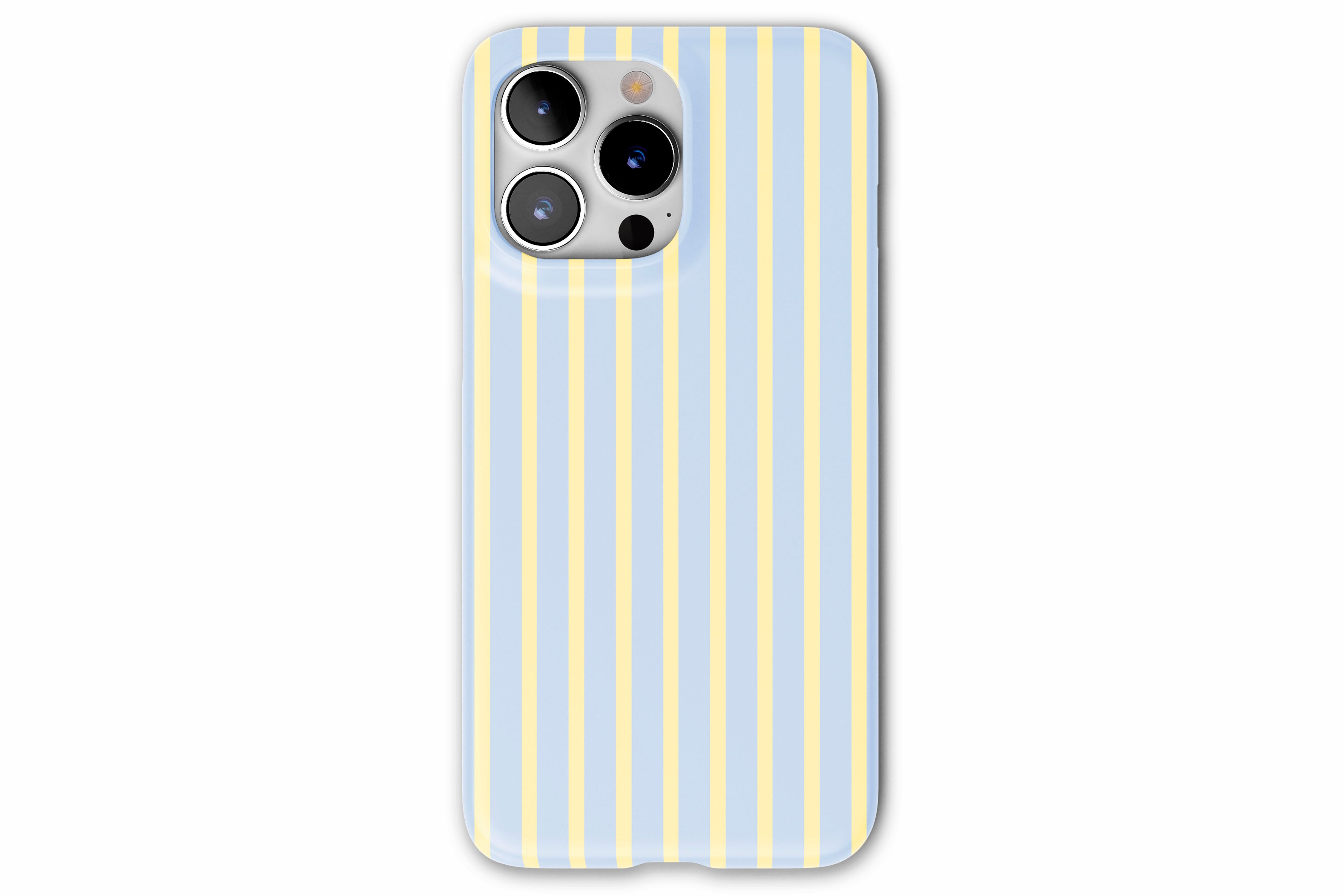 Front view of Stripes (Riviera) case showing stripe print design