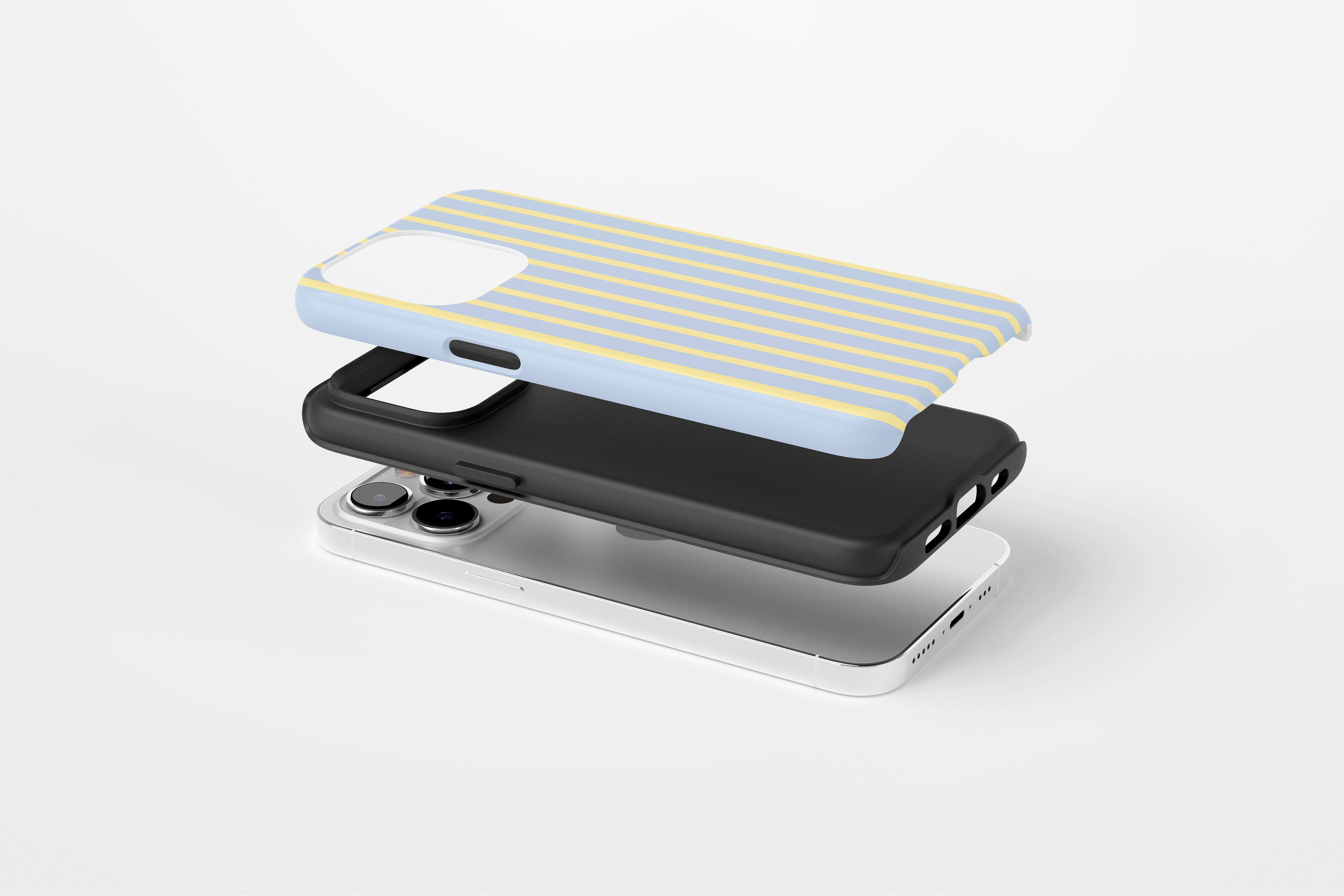 Side view of Stripes (Neapolitan) case showing an example of tough case