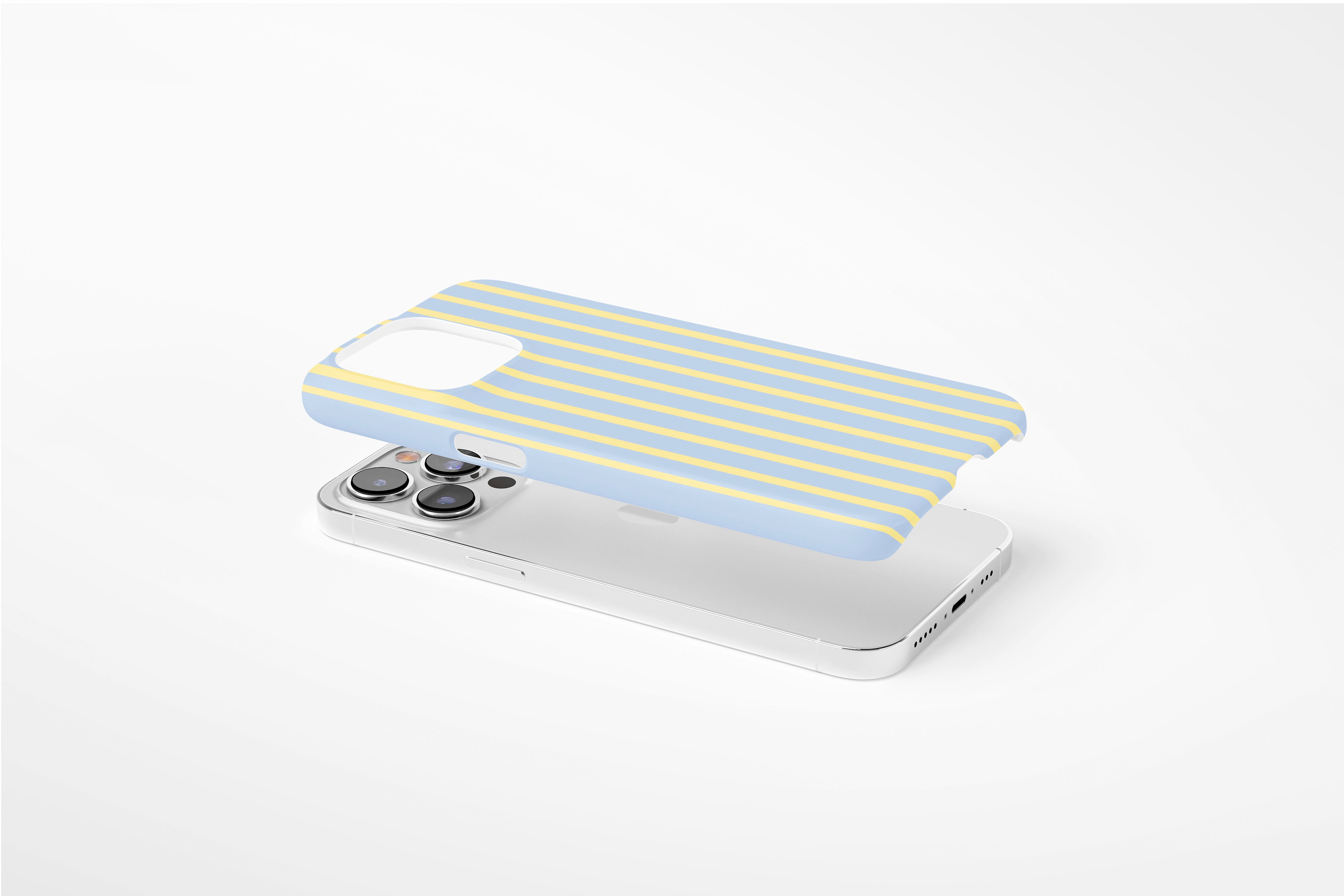 Side view of Stripes (Neapolitan) case showing an example of slim case