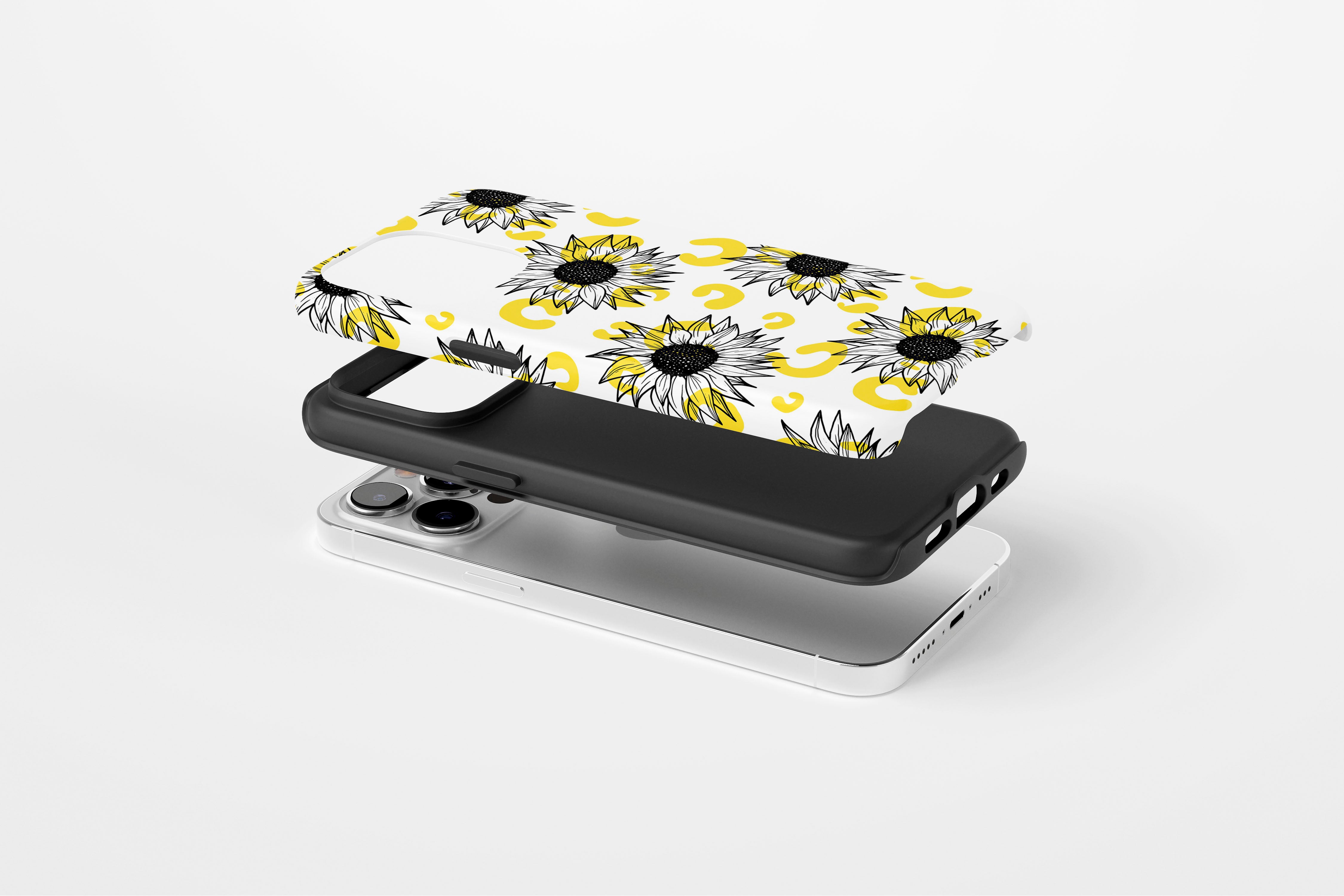 Side view of Sunflowers case showing an example of tough case