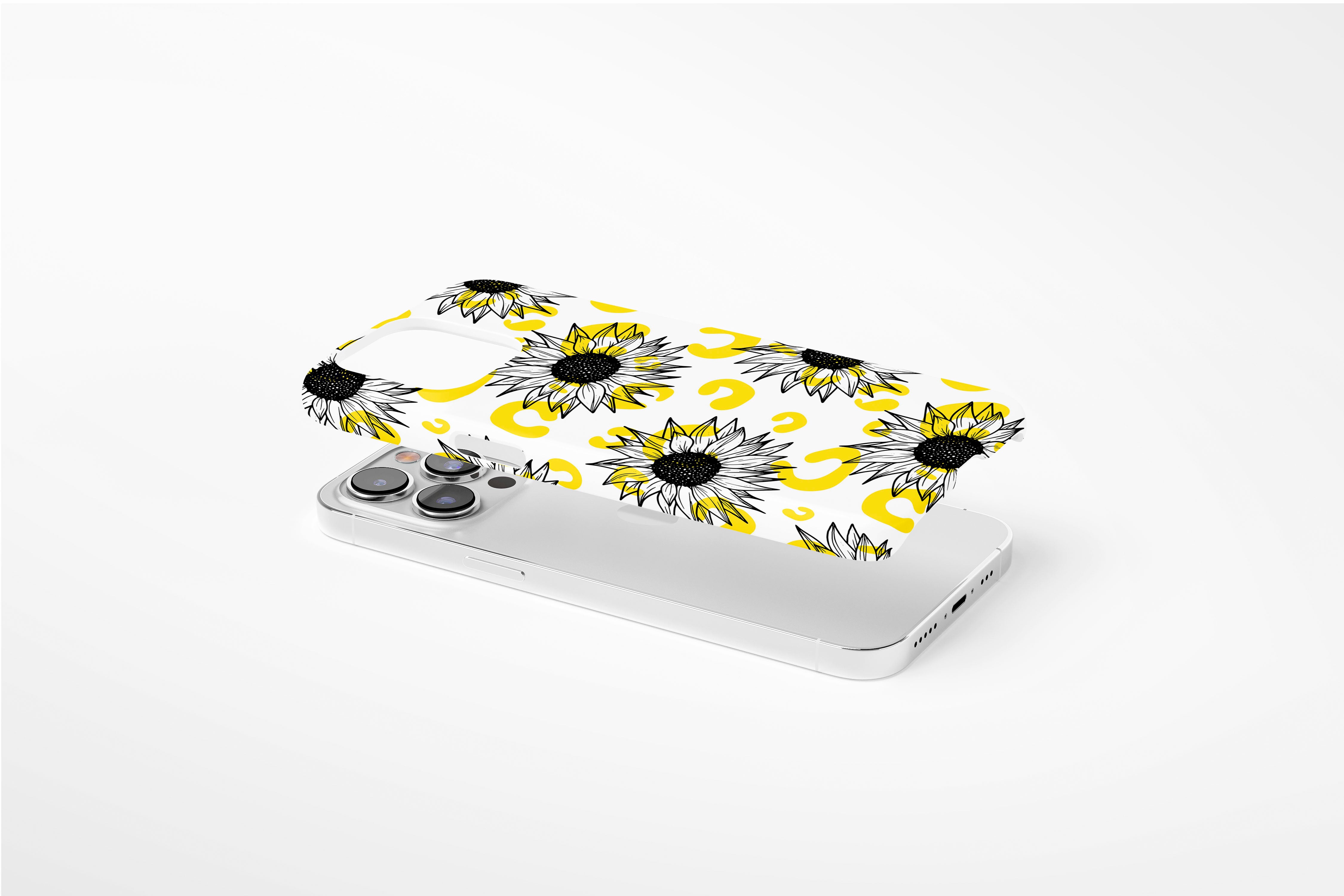 Side view of Sunflowers case showing an example of slim case
