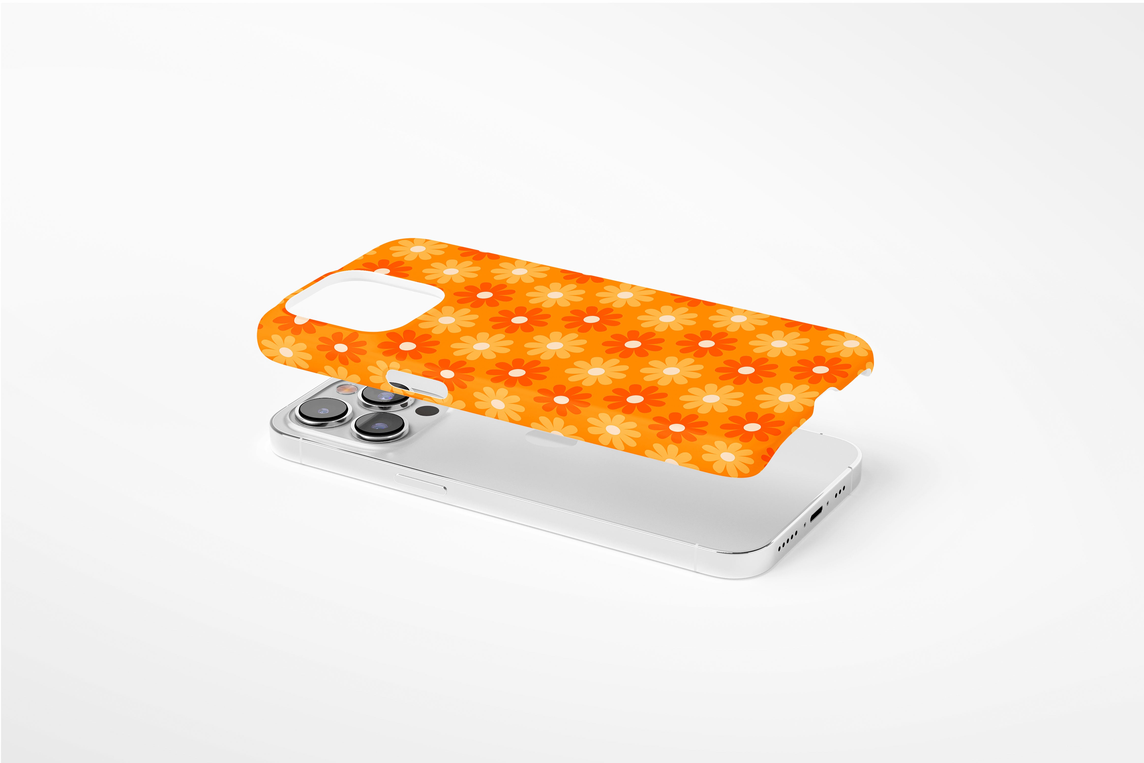 Side view of Sunlit Daisies case showing an example of slim case