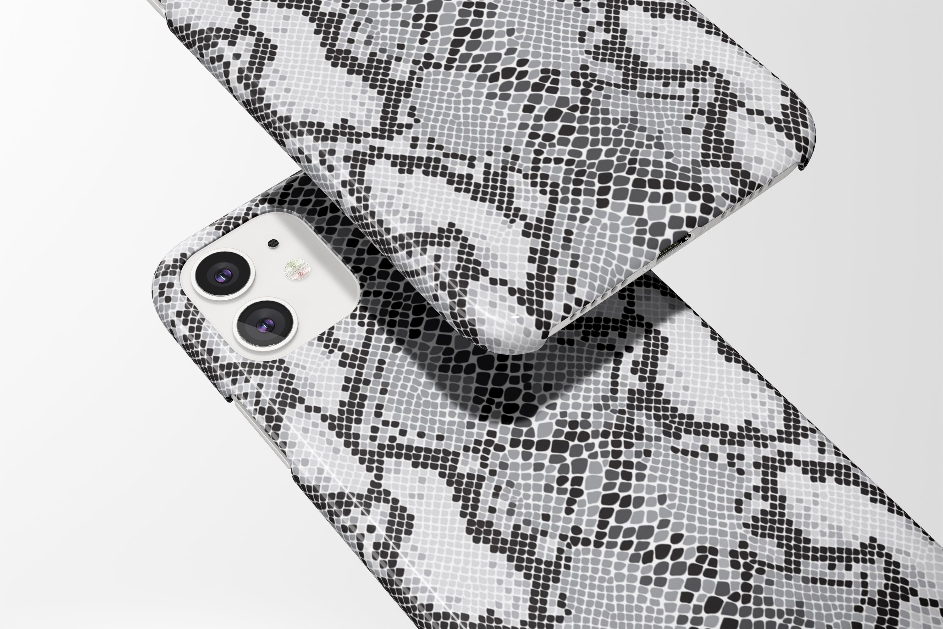 Snake Print (Grey) Mobile Phone Cases - Casetful
