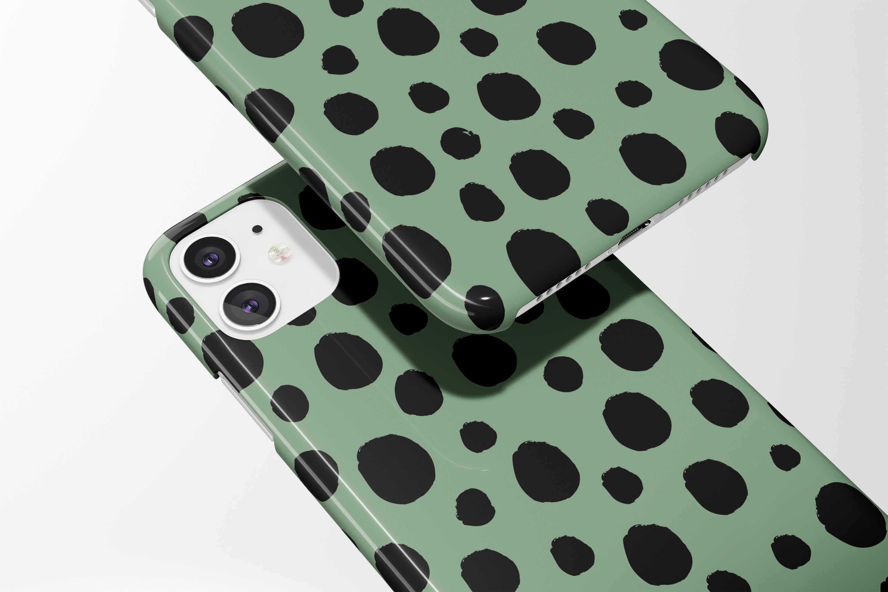 Spots (Sage Green) Mobile Phone Cases - Casetful