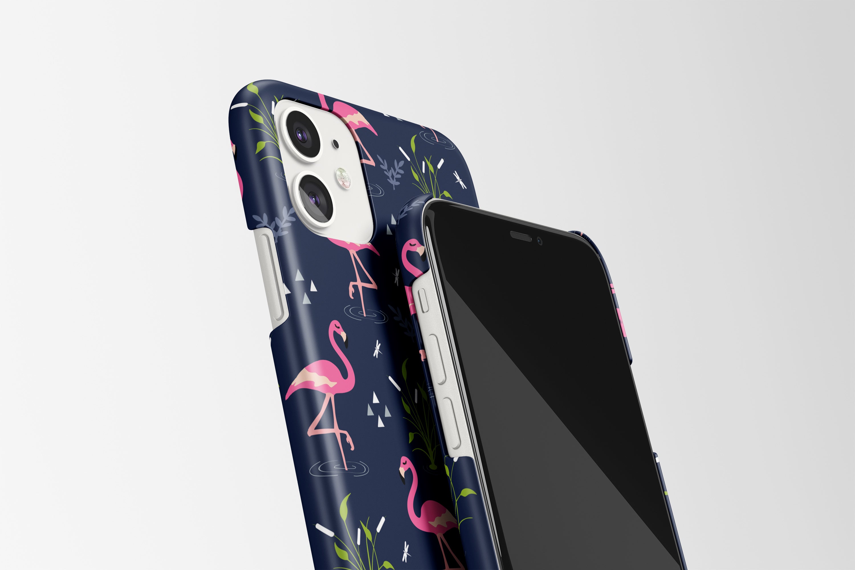 Navy Flamingo Mobile Phone Cases - Casetful