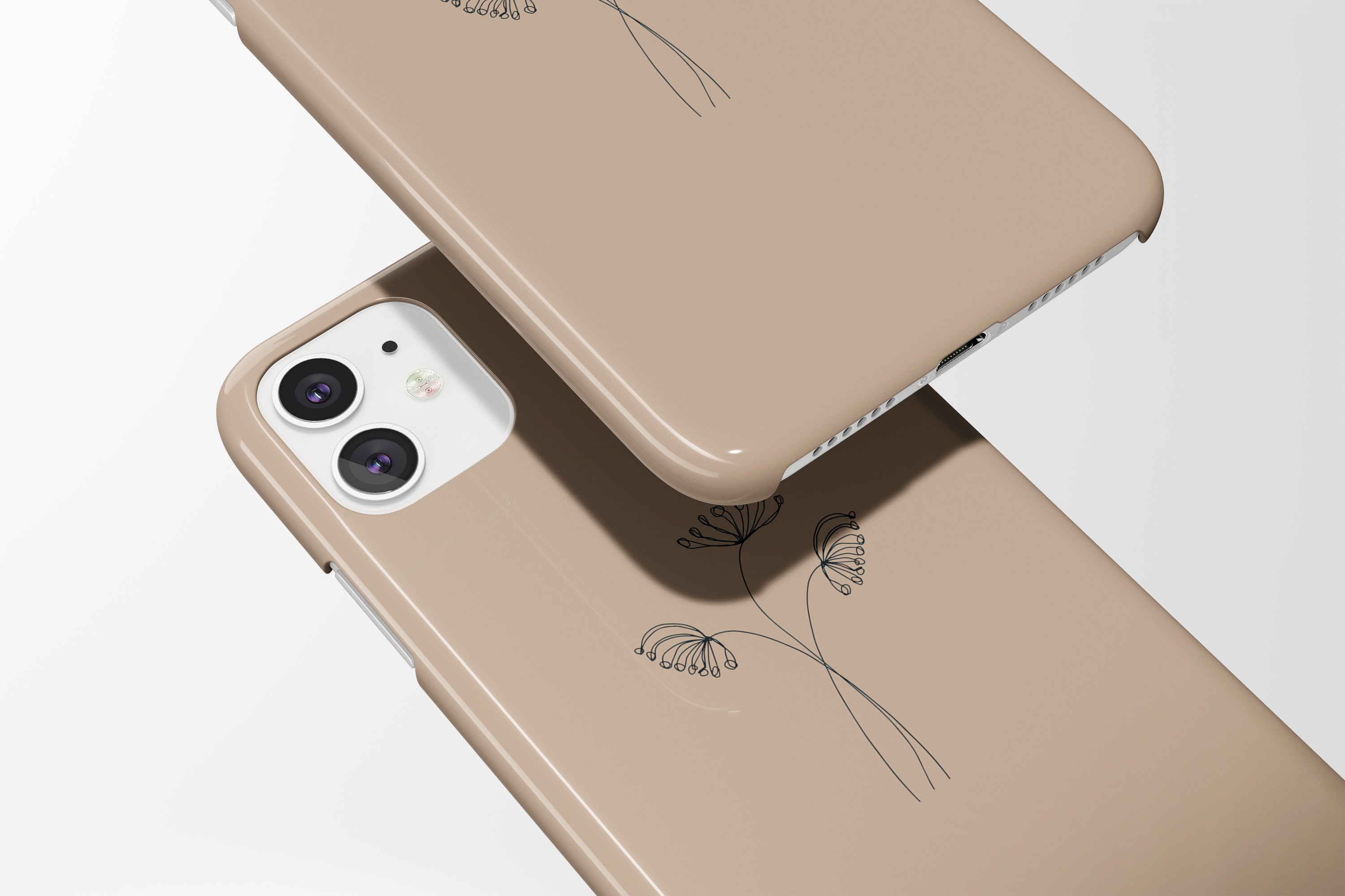 Minimal Flower (Nude) Mobile Phone Cases - Casetful