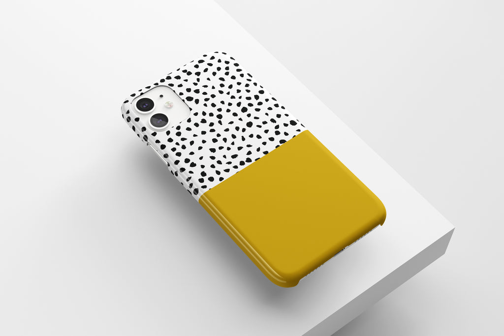 Geo Dots (Mustard) Mobile Phone Cases - Casetful