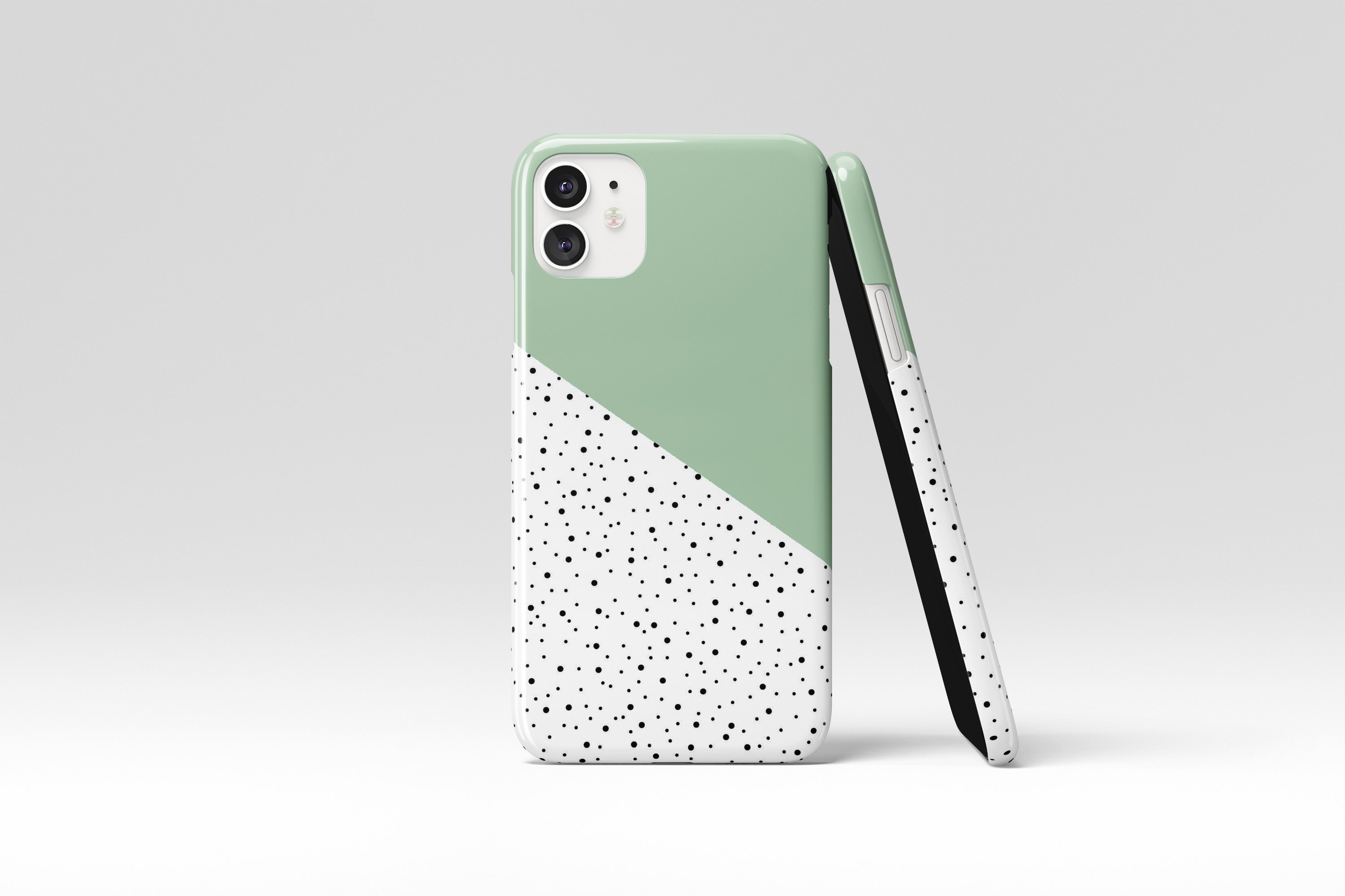 Geo Spots (Pastel Green) Mobile Phone Cases - Casetful