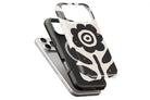 Abstract Flower magnetic case showing built-in magnetic ring compatible with MagSafe charging
