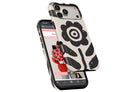 Side view of Abstract Flower magnetic tough case showing button cut-outs