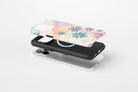 Side view of Abstract Palm case showing palm print design