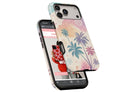 Side view of Abstract Palm magnetic tough case showing button cut-outs