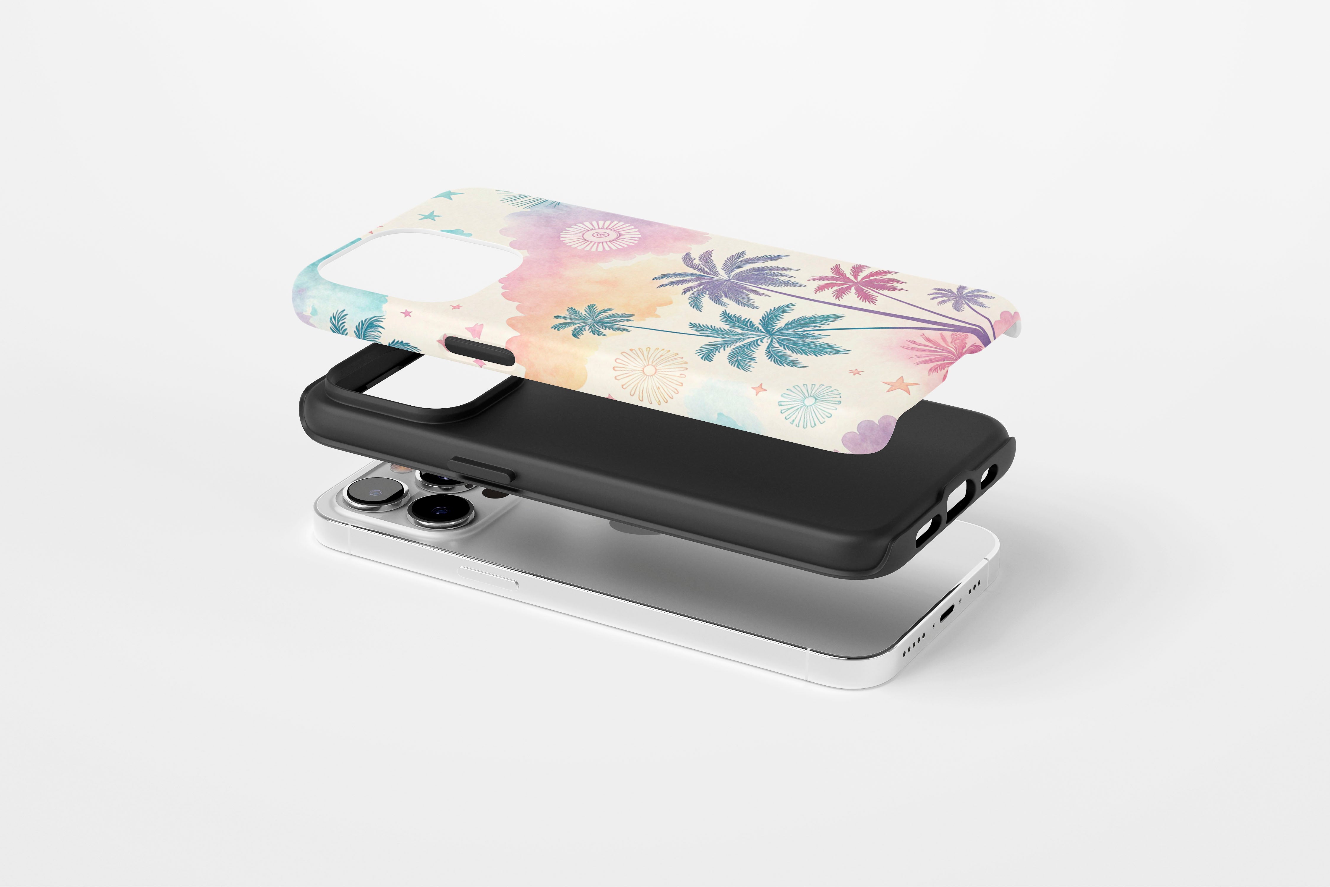 Side view of Abstract Palm case showing an example of tough case