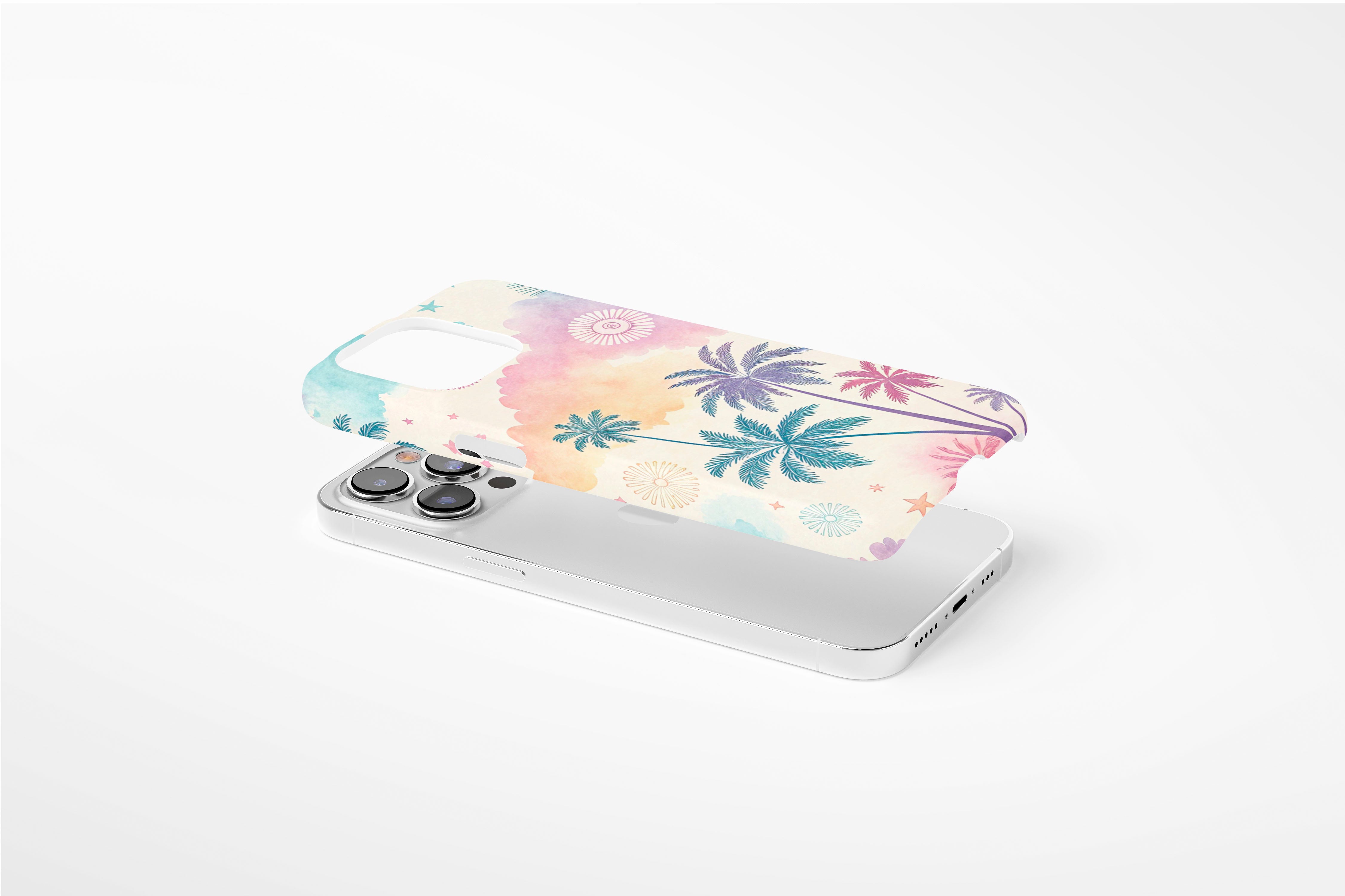 Side view of Abstract Palm case showing an example of slim case