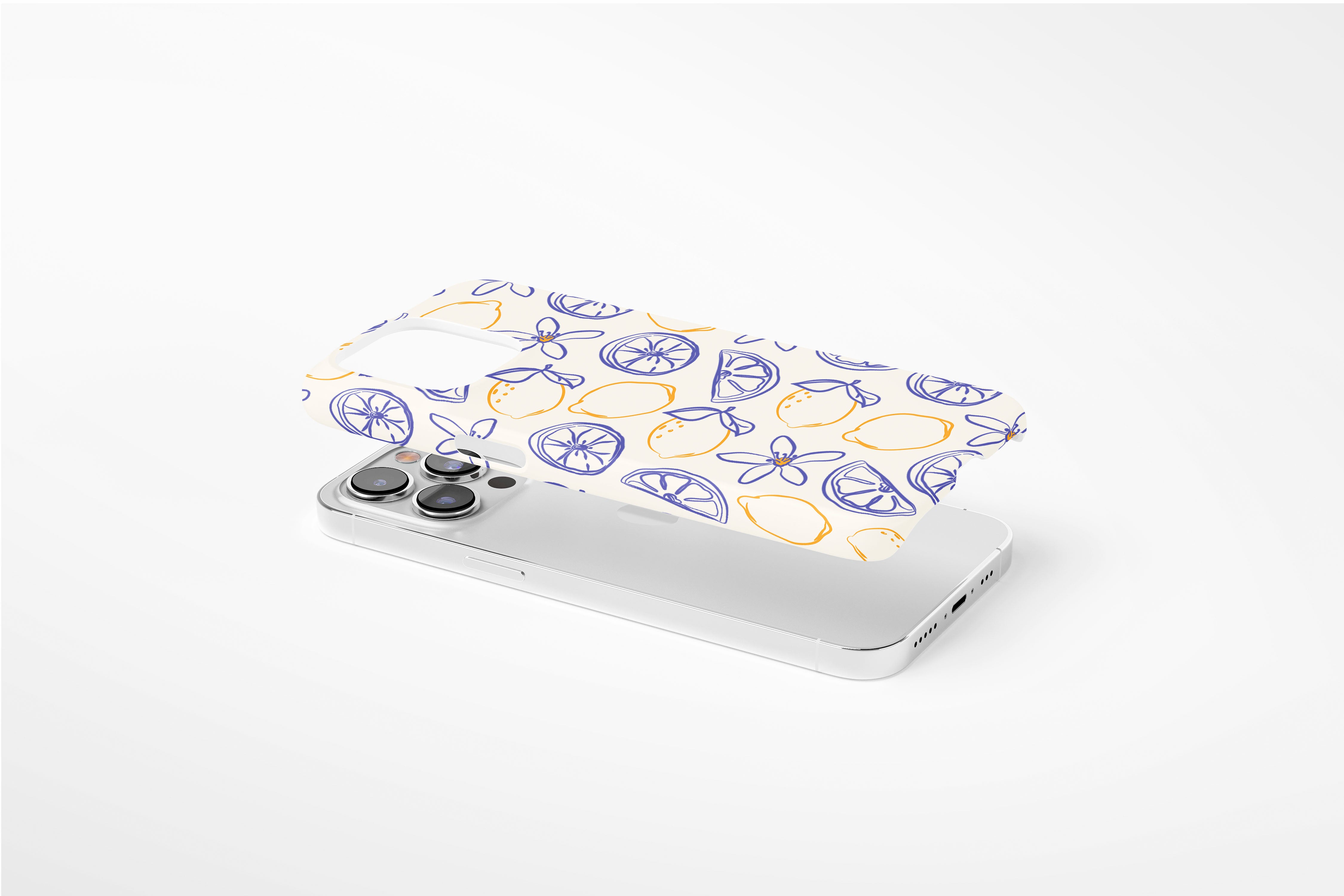 Side view of Amalfi Lemon case showing an example of slim case