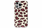 Front view of Burgundy Leopard case showing leopard print design