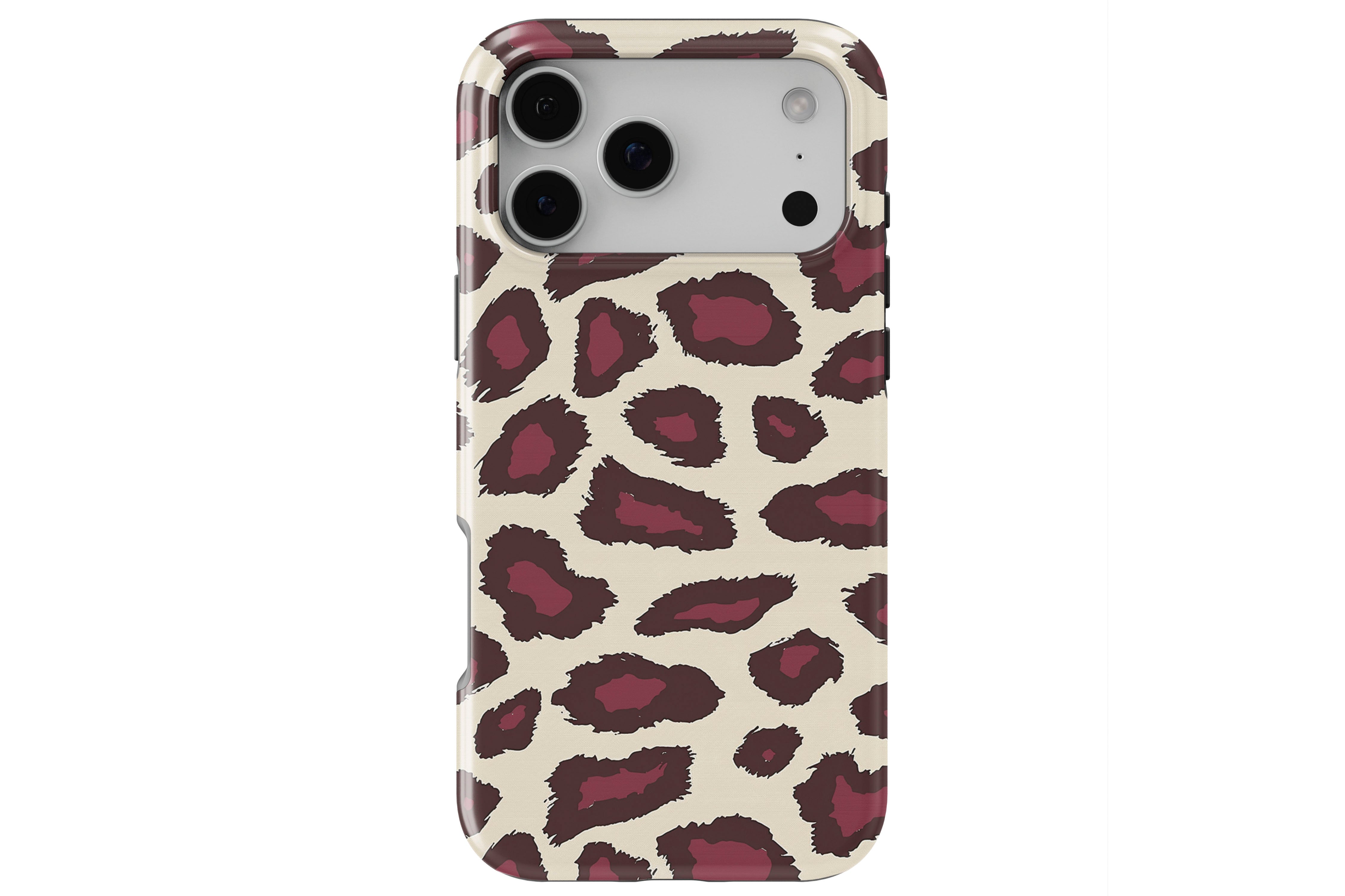 Burgundy Leopard  magnetic tough case for iPhone