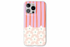 Front view of Cabana Bloom case showing striped floral print design