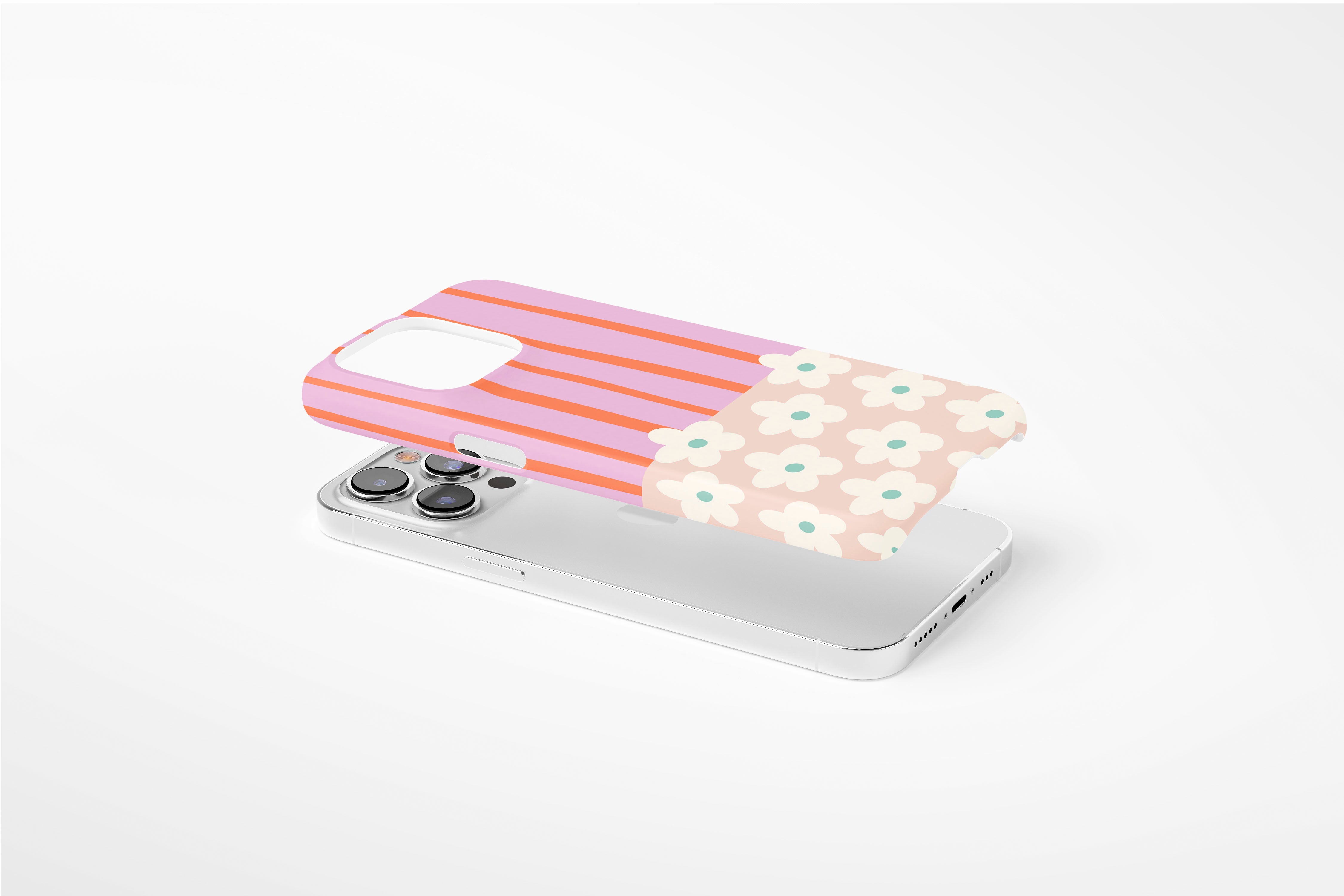 Side view of Cabana Bloom case showing an example of slim case