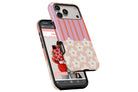 Side view of Cabana Bloom magnetic tough case showing button cut-outs