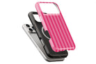 Candy Stripe Pink  magnetic case showing built-in magnetic ring compatible with MagSafe charging