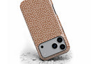 Front view of Caramel Dots magnetic tough case showing dotty design