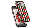 Side view of Cherry Crush magnetic tough case showing button cut-outs