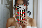 Lifestyle image of Cherry Crush magnetic tough case showing cherry print design