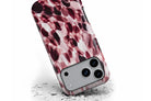 Front view of Confetti (Berry) MagTough phone case showing berry, blush pink and cream confetti glass print