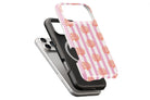Coral magnetic case showing built-in magnetic ring compatible with MagSafe charging