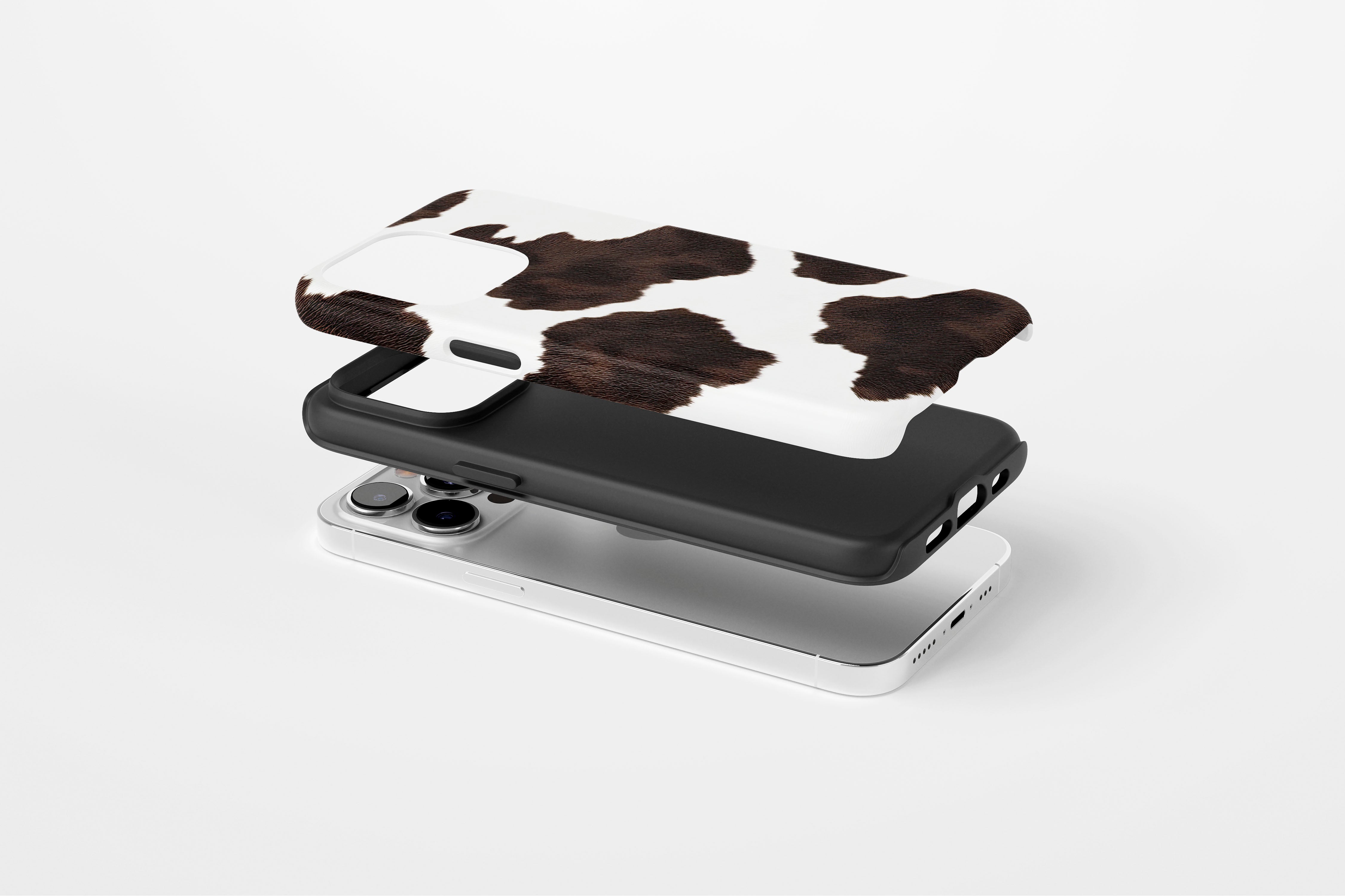 Side view of Cowhide case showing  an example of tough case