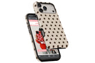 Side view of Cream Spot MagTough phone case showing button cut-outs
