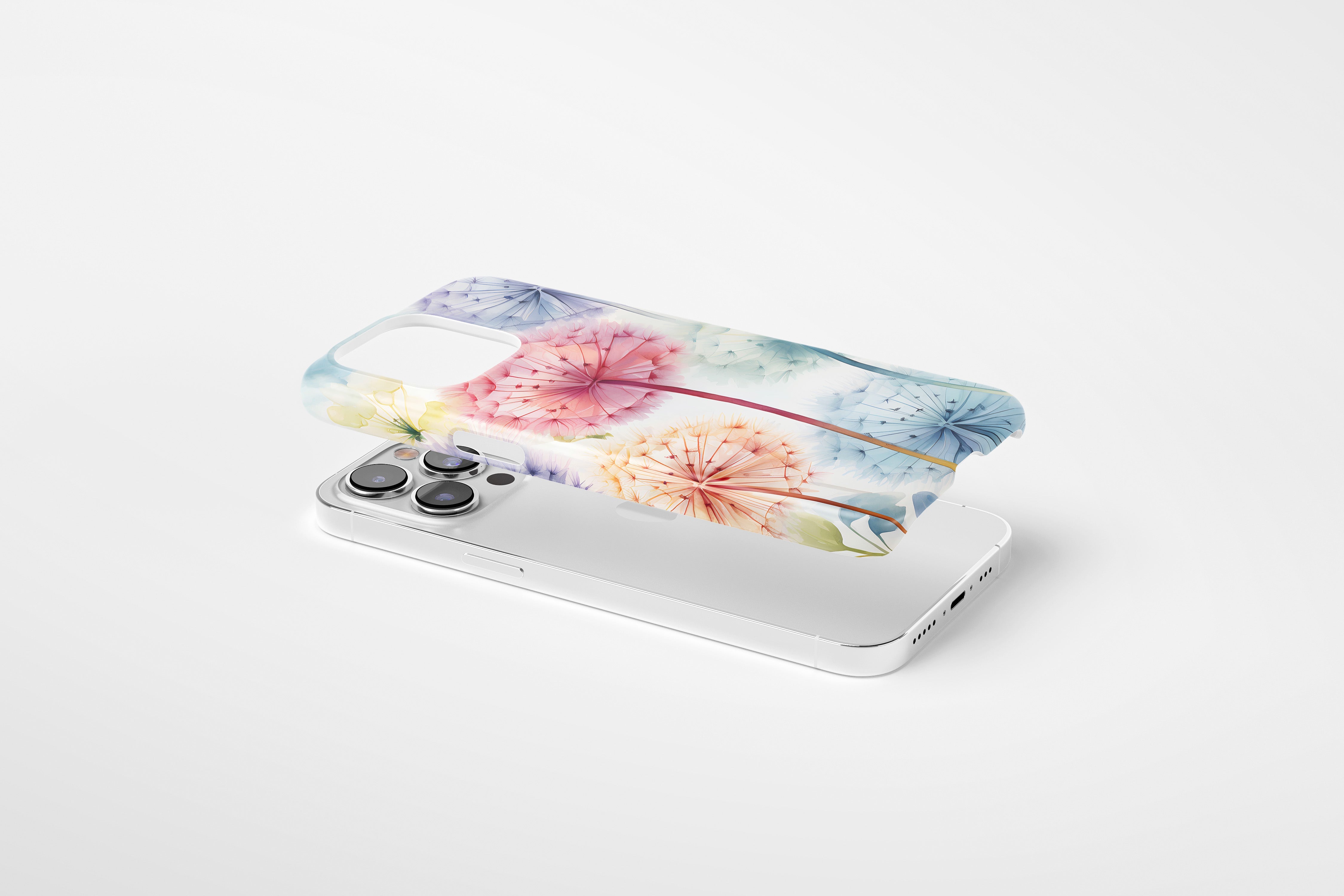 Side view of Dandelion Dream  case showing  an example of slim case