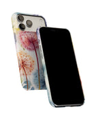 Side view of Dandelion Dream phone case showing button cut-outs