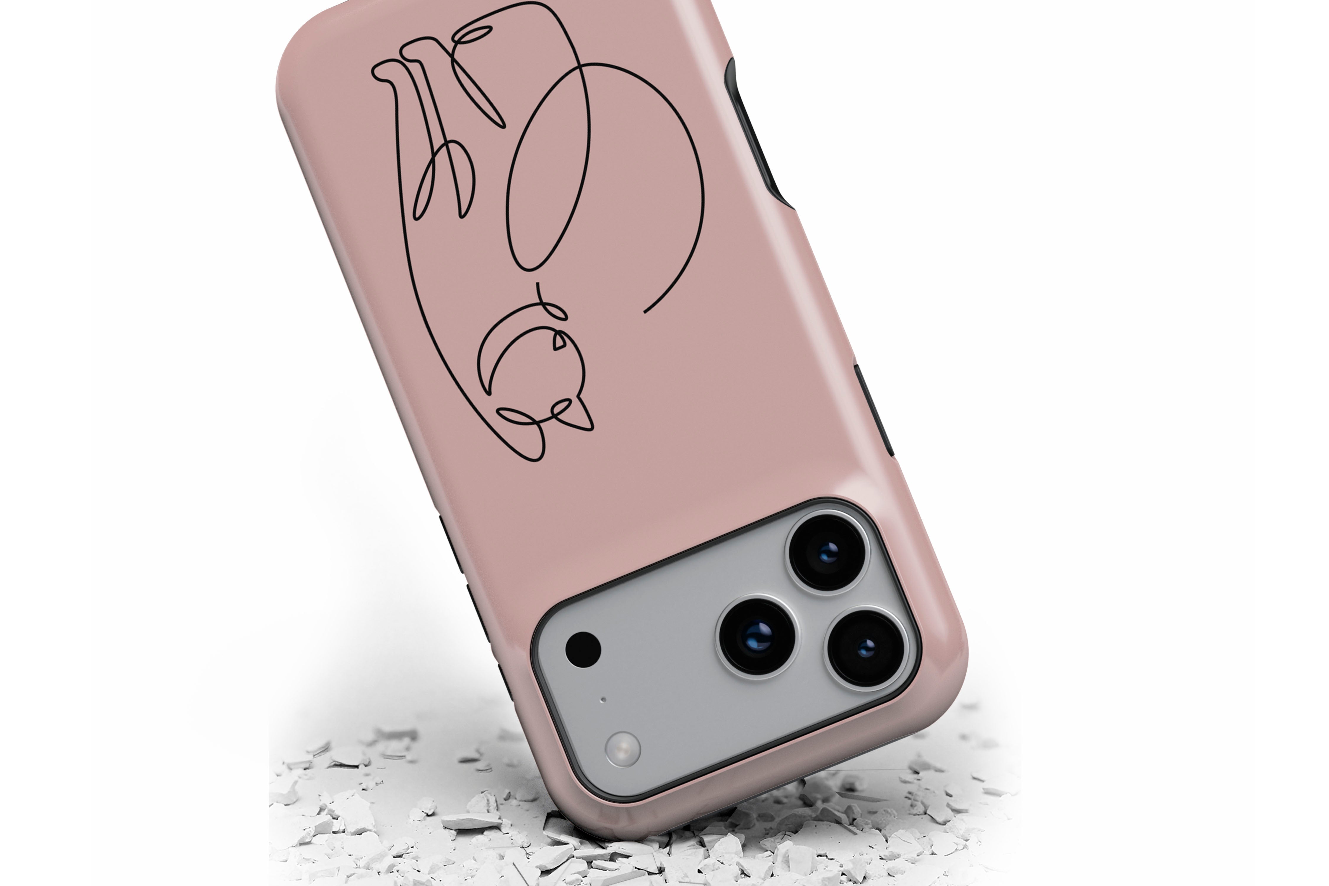 Front view of Doodle Cat magnetic tough case showing cat print design
