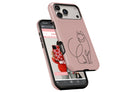 Side view of Doodle Cat magnetic tough case showing button cut-outs