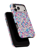 Side view of Duke Daisy Floral  phone case showing button cut-outs