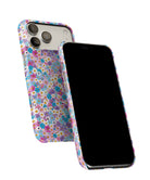 Side view of Duke Daisy Floral phone case showing button cut-outs