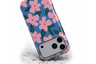 Front view of Flower Bomb Blue magnetic tough case showing floral design