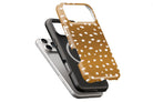 Freckled magnetic case showing built-in magnetic ring compatible with MagSafe charging