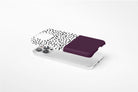 Side view of Geo Dots (Black Cherry) case showing an example of slim case