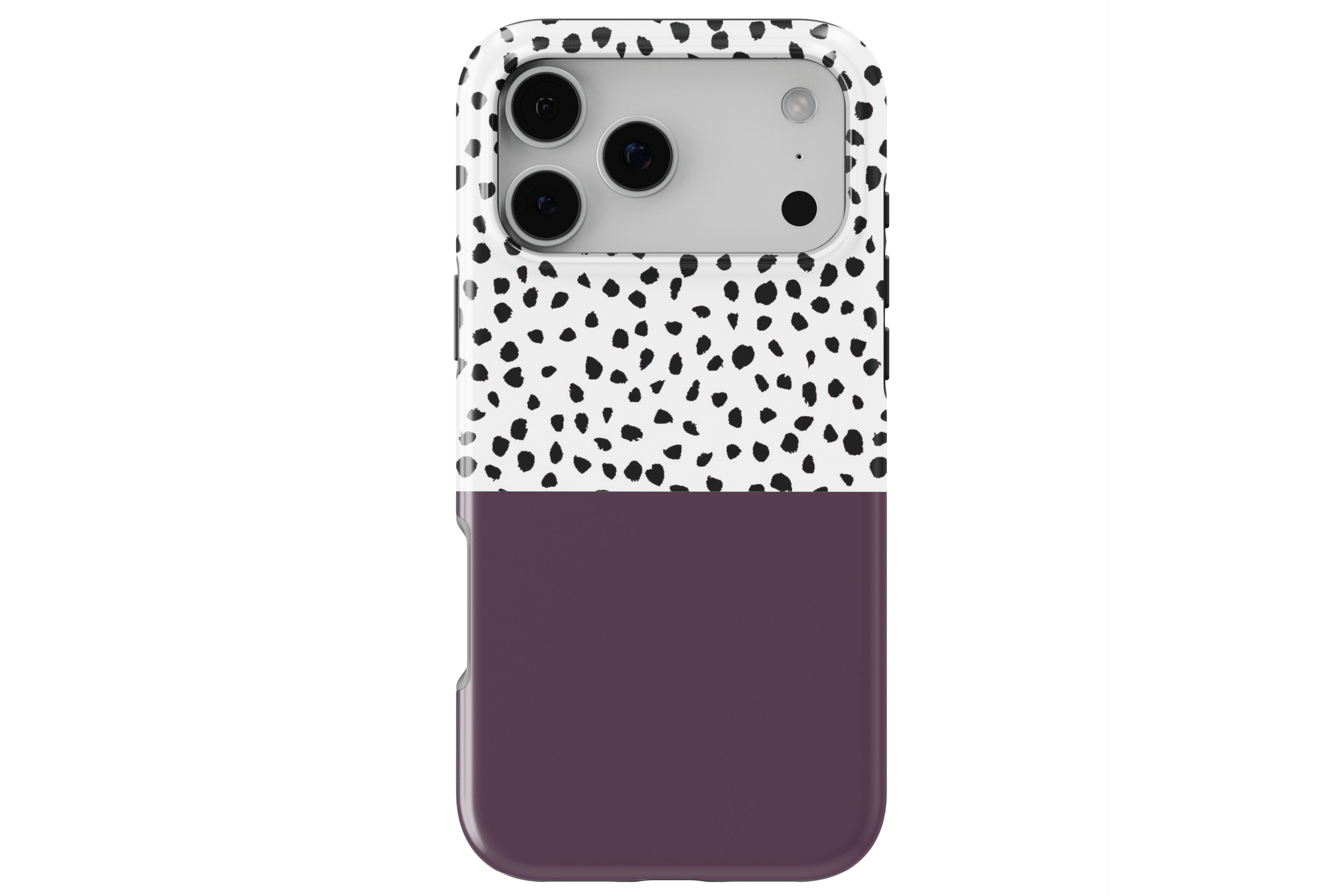 Geo Dots (Black Cherry) magnetic tough case for iPhone